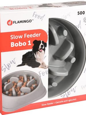 7576_61e6c6e04dfde6.24687794_slow_feeder1.jpeg Flamingo sööginõu Bobo 1 aeglaseks söömiseks  ø 17 cm.  maht 500 ml.