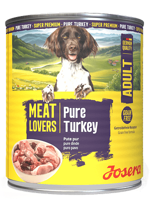 4032254797975_Dog_Josera_Meatlovers_Pure_Turkey_800g_frontal 6 x 400 gr. Josera Pure teraviljavaba konservsööt täiskasvanud koertele ainult kalkunilihast