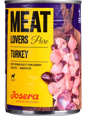 turkey 6 x 400 gr. Josera Pure teraviljavaba konservsööt täiskasvanud koertele ainult kalkunilihast
