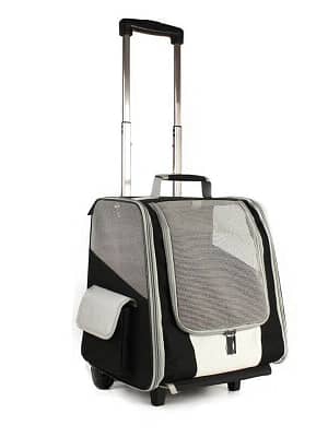 must Teleskoopvarrega musta värvi transpordikott kuni 5 kg. lemmiklooma transpordiks