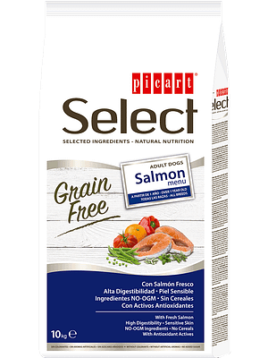 10880_614982f21c77c8.52330335_Fictici-Salmon-Grain-Free-10-kg.png 10 kg. Select teraviljavaba täissööt täiskasvanud koertele lõhega