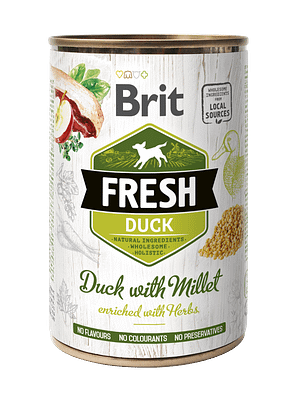 11944_629f37e744afb7.51728009_Fresh_part.png 400 gr. Brit Fresh gluteenivaba konservsööt koertele pardiliha ja hirsiga