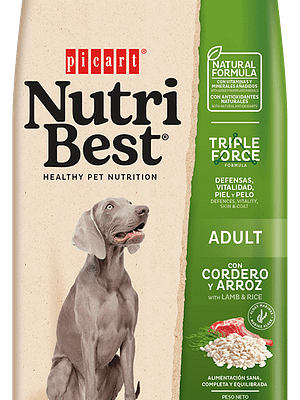 lamb 3 kg. NutriBest täissööt keskmist-ja suurt kasvu täiskasvanud koertele lambaliha ja riisiga