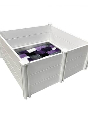 kutsikakast Brava plastikust poegimiskast 122 x 122 cm./kõrgus 46 cm.