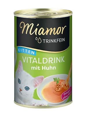 Miamor trinkfein mit huhn kitten 135 ml. Miamor kanalihapuljong kassipoegadele