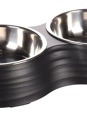 5400585052541.jpg Flamingo must kauss lemmikloomale 2 x ø 11,5 cm. ühe kausi maht 160 ml.