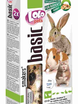 5904479711373.jpg LoLo Pets Smakers maiusepulgad närilistele ja jänestele müsliga 2 tk. 90 gr.