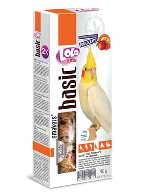 5904479722065.jpg LoLo Pets Smakers maiusepulgad puuviljadega nümfkakaduudele 2 tk. 90 gr.