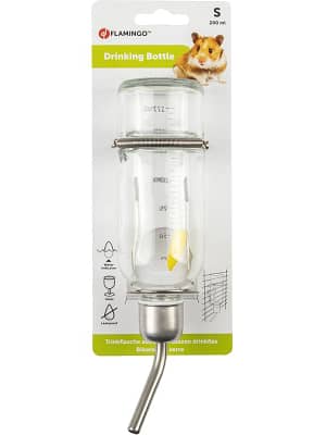 5400585057324.jpg Flamingo klaasist joogipudel närilistele 200 ml.