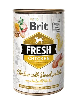 8595602533893.jpg 400 gr. Brit Fresh gluteenivaba konservsööt täiskasvanud koertele kana-ja kalkunilihast