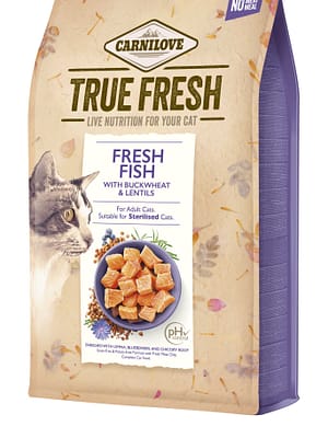 8595602561438.jpg 4,8 kg. Carnilove True Fresh teravilja-ja kartulivaba täissööt täiskasvanud kassidele kalaga