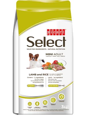 8436011152186.jpg 3 kg. Select Mini Adult gluteenivaba täissööt väikest kasvu täiskasvanud koertele lambaliha ja riisiga