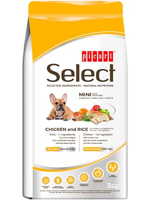 8436011152223.jpg 3 kg. Select Mini Light gluteenivaba dieetsööt väikest kasvu täiskasvanud koertele kanaliha ja riisiga