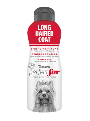 pikakarvalised TropiClean looduslik seebivaba šampoon pikakarvalistele koertele 473 ml.