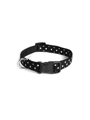 8011391091036.jpg Record must valgete täppidega kaelarihm, suurus M kaelaümbermõõdule 35-50 cm.