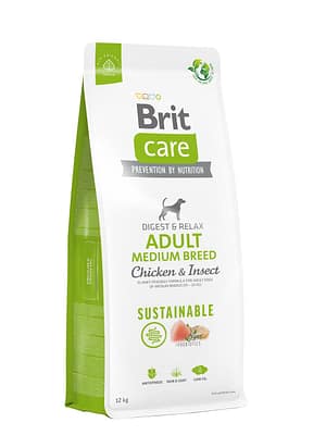8595602558681.jpg 12 kg. Brit Care Sustainable gluteenivaba täissööt keskmist kasvu täiskasvanud koertele putukavalgu ja kanalihaga
