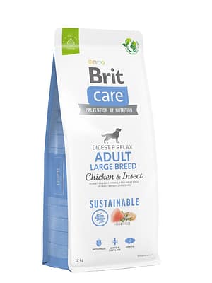 8595602558742.jpg 12 kg. Brit Care Sustainable gluteenivaba täissööt suurt kasvu täiskasvanud koertele putukavalgu ja kanalihaga