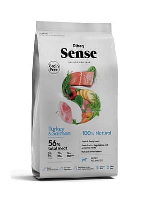 Dibaq Sense Puppy Salmon & Turkey 2kg 12 kg. Dibaq Sense teraviljavaba kutsikasööt lõhe ja kalkunilihaga
