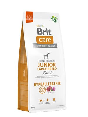 8595602559046.jpg 12 kg. Brit Care Hypoallergenic Junior täissööt suurt kasvu juuniorkoertele lambalihaga