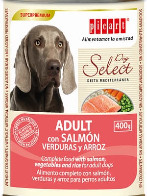 8436011151950.jpg 400 gr. Select konservsööt täiskasvanud koertele lõhe ja riisiga