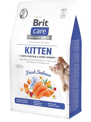 8595602565030.jpg 400 gr. Brit Care Cat teraviljavaba täissööt kassipoegadele ning tiinetele/imetavatele kassidele lõhega