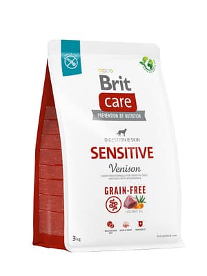 8595602559145.jpg 3 kg. Brit Care teraviljavaba täissööt ulukilihaga tundliku seedimisega täiskasvanud koertele