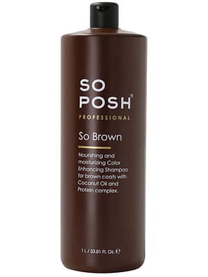 pruun Pruuni kasukaga koertele niisutav ja toitev šampoon 1 L.