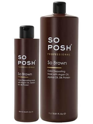 soposh_brown_mask Pruuni kasukaga koertele karvamask  250 ml.