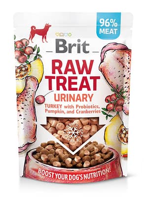 8595602564460.jpg Brit Raw Urinary külmkuivatatud maius koertele kalkunilihast 40 gr.