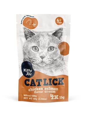 4751035551130.jpg Kitty Joy Cat Lick kana ja lõhega kassimaius 4 x 15 gr.