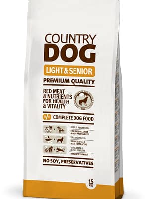 8595602508143.jpg 15 kg. Country Dog täissööt eakatele või kaaluprobleemidega täiskasvanud koertele