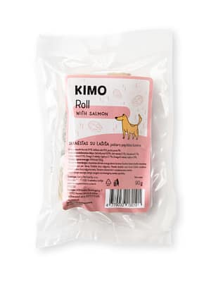4779032180191.jpg Kimo naturaalne närimisrull lõhega 12 cm. /2 tk. /90 gr.
