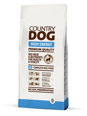 8594031444176.jpg 15 kg. Country Dog High Energy aktiivsetele koertele