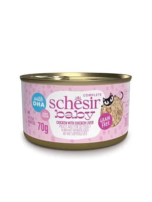 L-00691 70 gr. Schesir Baby Cat teraviljavaba märgtoit kassipoegadele kanaliha ja kanamaksaga