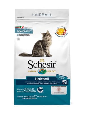 1,5 kg. Schesir Hairball täissööt pärsia- ja pikakarvalistele täiskasvanud kassidele kanalihaga