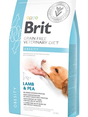 8595602528073.jpg 2 kg. Brit Veterinary Diet Obesity täisdieettoit koera kehakaalu langetamiseks ja säilitamiseks lambalihaga