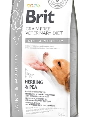 8595602528240.jpg 12 kg. Brit Veterinary Joint & Mobility teraviljavaba erisööt liigesehaigete koerte liikuvuse toetamiseks ja valu leevendamiseks