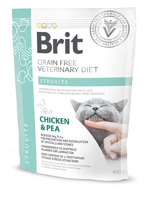 8595602528288.jpg 400 gr. Brit Veterinary Struvite kasside ersööt struviitkivide lahustamiseks ja struviitkivide taastekke vähendamiseks