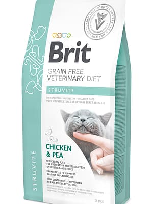 8595602528295.jpg 5 kg. Brit Veterinary Struvite kasside ersööt struviitkivide lahustamiseks ja struviitkivide taastekke vähendamiseks