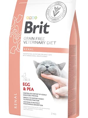 8595602528325.jpg 2 kg. Brit Veterinary Renal erisööt neerude talitluse toetamiseks neerutalitluse häiretega ja kroonilise neerupuudulikkusega kassidele