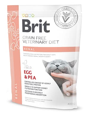 8595602528332.jpg 400 gr. Brit Veterinary Renal erisööt neerude talitluse toetamiseks neerutalitluse häiretega ja kroonilise neerupuudulikkusega kassidele