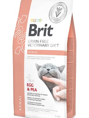 8595602528349.jpg 5 kg. Brit Veterinary Renal erisööt neerude talitluse toetamiseks neerutalitluse häiretega ja kroonilise neerupuudulikkusega kassidele