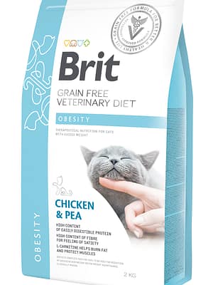 8595602528479.jpg 2 kg. Brit Veterinary Obesity täisdieettoit kasside kehakaalu langetamiseks ja säilitamiseks