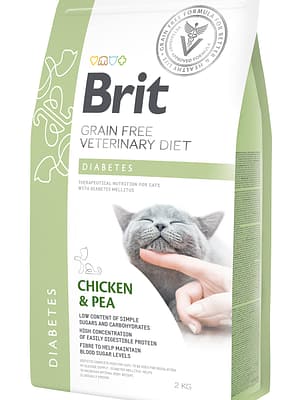 8595602528523.jpg 2 kg. Brit Veterinary Diabetes teraviljavaba erisööt melliitdiabeedi ravi toetuseks kassidele kanalihaga