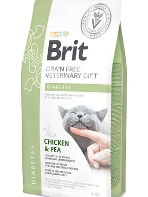 8595602528547.jpg 5 kg. Brit Veterinary Diabetes teraviljavaba erisööt melliitdiabeedi ravi toetuseks kassidele kanalihaga