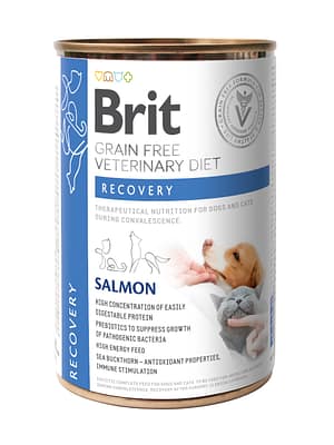 8595602536191.jpg 400 gr. Brit Veterinary Recovery teraviljavaba konservsööt toitainete taastamiseks organismis peale rasket haigust või operatsiooni koertele ja kassidele