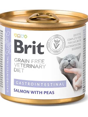 8595602549856.jpg 200 gr. Brit Veterinary Gastrointestinal teraviljavaba konservsööt seedetrakti häiretega kassidele lõhega
