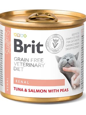 8595602549870.jpg 200 gr. Brit Veterinary Renal teraviljavaba konservsööt neerutalitluse häiretega ja kroonilise neerupuudulikkusega kassidele lambalihaga