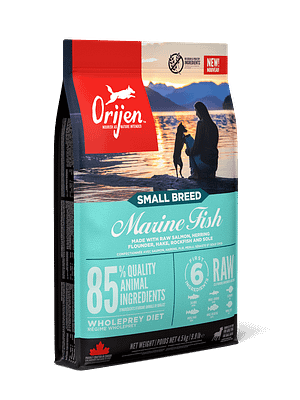 ORIJEN-Small-Breed-Marine-Fish 1,8 kg. Orijen teraviljavaba täissööt väikest kasvu täiskasvanud koertele lõhe ja heeringaga