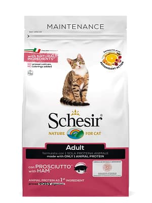 schesir singiga 1,5 kg. Schesir täissööt täiskasvanud kassidele sealihast